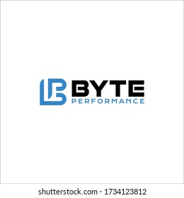 Proyector de diseño de logotipo geométrico inicial B o BP 10