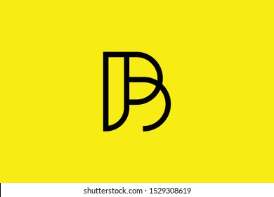 Initial B BP PB PD DP modern monogram and elegant logo design, Professional Letters Vector Icon Logo on black background.