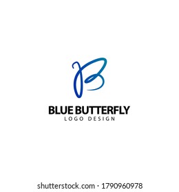 Initial b für Schmetterling-Logo-Design-Vorlage für Unternehmen und Unternehmen