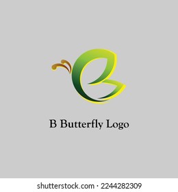 The initial B butterfly logo with leaf inspiration is simple and elegant