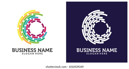 Initial B C logo design template