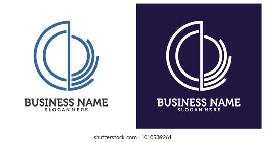 Initial B C logo design template
