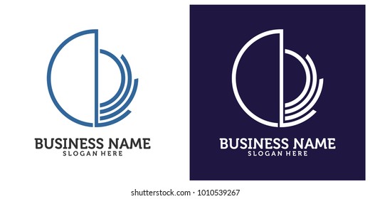 Initial B C logo design template