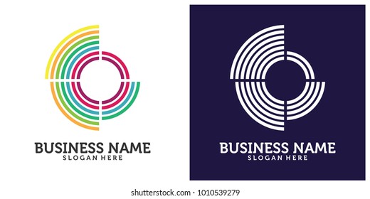 Initial B C logo design template