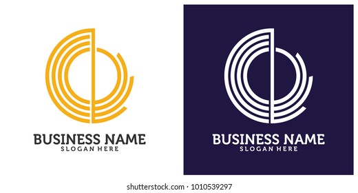 Initial B C logo design template