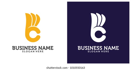 Initial B C O logo design template 