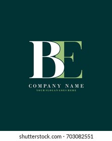 Initial B & E simple design logo template vector