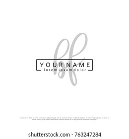 Initial B & F elegant logo template vector