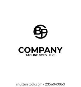 Initial B and F lettering logo design