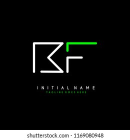 Initial B F minimalist modern logo identity vector