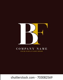Initial B & F simple design logo template vector