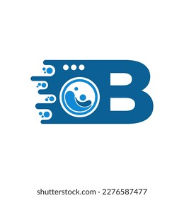Initial B Fast Laundry Logo Design