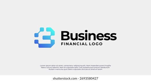 Gráficos financeiros iniciais B Vetor de logotipo