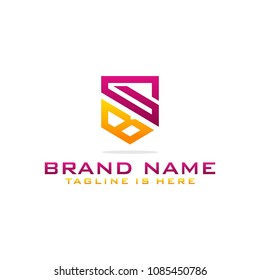 Initial B G abstract logo template vector