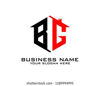 Initial B G abstract logo template vector