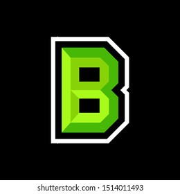 Initial B Gaming Esport Logo Design Stock Vector (Royalty Free ...