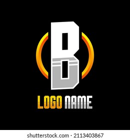 Initial B Gaming Logo Design Template Inspiration, Vector Illustration.