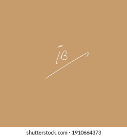 Initial i B iB beauty monogram and elegant logo design
