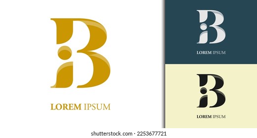 plantilla de diseño inicial del logotipo de B iB Bi