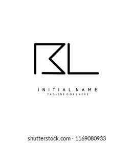 Initial B L minimalist modern logo identity vector