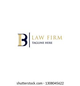 Initial B law office ,pillar logo template