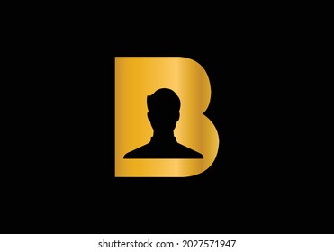 Initial B Letter Alphabet Male Avatar Stock Vector (Royalty Free ...