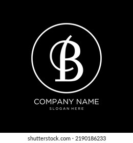 Initial B Letter Circle Logo Vector Stock Vector (Royalty Free ...