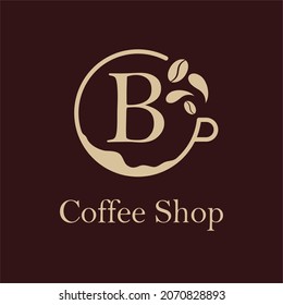 Initial B Letter Coffee Cup Coffee Stock Vector (Royalty Free ...