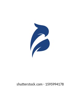 Initial B letter Falcon Eagle Bird Logo Template vector