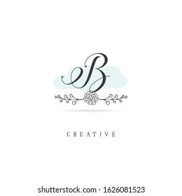 Initial B Letter Handrawn logo vector. Design Template Illustration