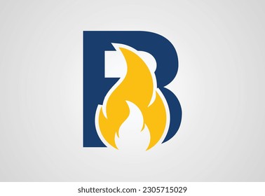 Initial B letter logo with Creative symbol, Vector design template