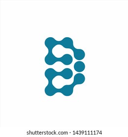 Initial B/ letter B logo design with tech concept