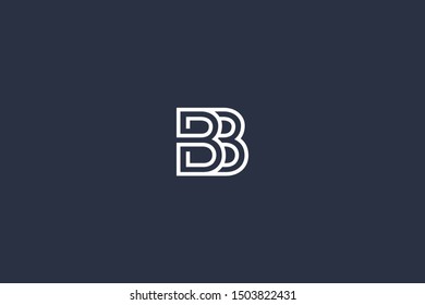 Initial B Letter Logo Design Vector Template. Monogram and Creative Alphabet BB Letters icon Illustration.