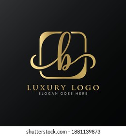 Initial B letter Logo Design vector Template. Abstract Luxury Letter B Logo Design