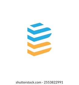 initial b letter logo design vector template, b logo design vector template for any business, b icon design vector for monogram, symbol for business, Illustration vector graphic of B initial letter.