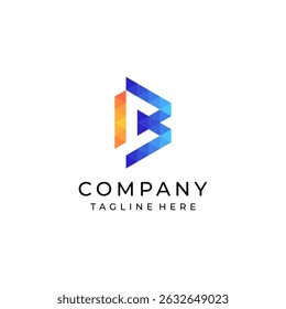 Initial B letter logo design template	
