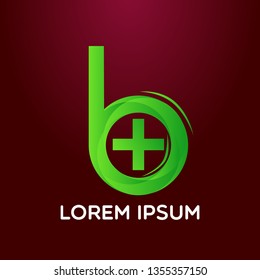 initial b letter logo for organic product, agricultuture or farm company