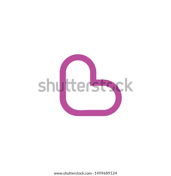 Initial B Letter Love Romance Logo Stock Vector (Royalty Free ...