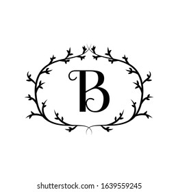 Initial B Letter Luxury Flourish Logo Design