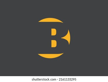 Plantilla del vector de diseño del logotipo del logotipo de la letra B inicial negativa. Icono de Monograma y Alfabeto Creativo B Letras Ilustración