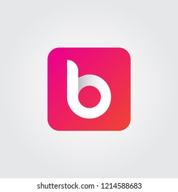 Initial b letter rounded icon