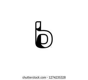 Initial B Letter Stylish Concept Black Linear Logotype