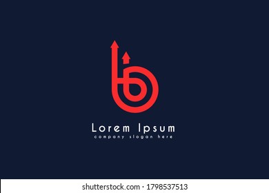 Letra B inicial,diseño de logotipo de marketing. Marca de negocios de vectores. elemento de logotipo plano