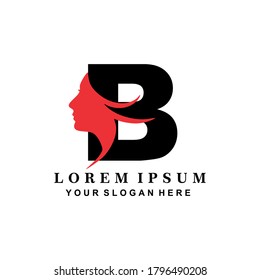 Initial 'B' logo abstract vector set for beauty salon, hair salon, cosmetics