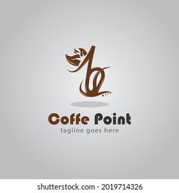 Initial B Logo Coffee Design Modern Vector Illustration.