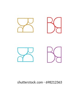 Initial of B Logo Design Vector Icon Symbol