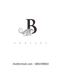 initial B logo with ornament
