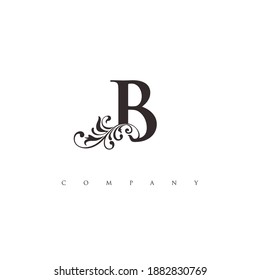 initial B logo with ornament
