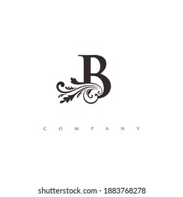 initial B logo with ornament
