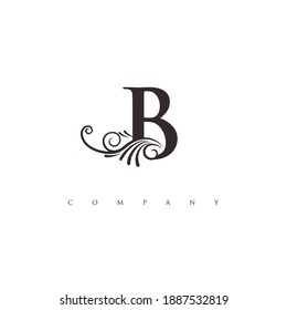 initial B logo with ornament
